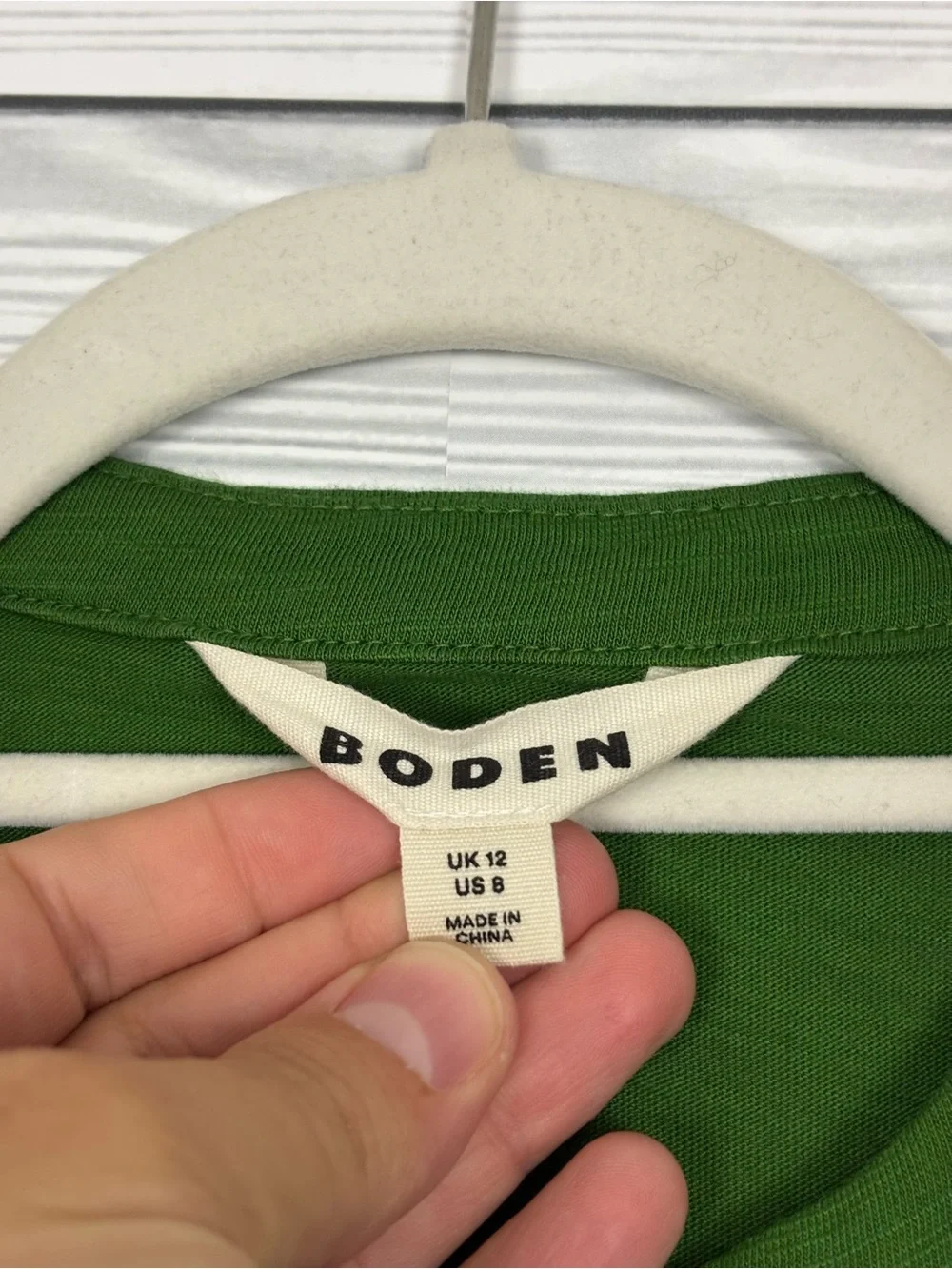 Boden green Eden puff sleeve henley blouse size 8